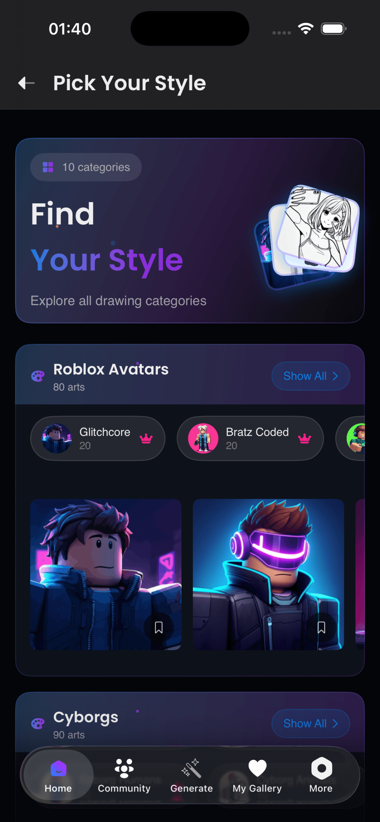 Style picker